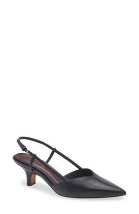 Vince Levvy Slingback Pointed Toe Kitten Heel Pump in Black at Nordstrom Rack, Size 8.5
