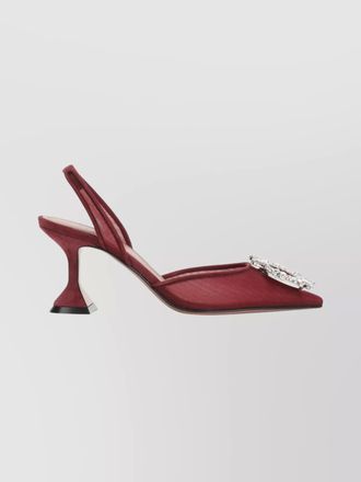 Amina Muaddi sculptural heel pointed toe pumps