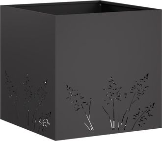 vidaXL Macetero De Jard&iacute;n Negro 50 X 50 X 49 Cm Acero Laminado En Fr&iacute;o Vidaxl