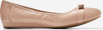 Cole Haan Womens Tova Bow Ballet Shoes - Beige Size 7.5