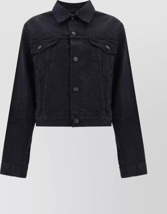 Balenciaga collared cotton denim jacket pockets