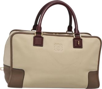 Loewe Amazona Bag Leather Beige Leather Bag (Pre-Owned)