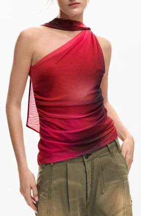 Desigual Asymmetric Sleeveless Top in Pink at Nordstrom, Size X-Large
