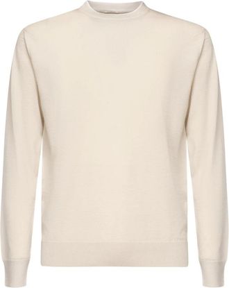 Eleventy Rondgebreide Kleding - Heren - Ronde hals truien - Beige - 2XL - Truien & Vesten