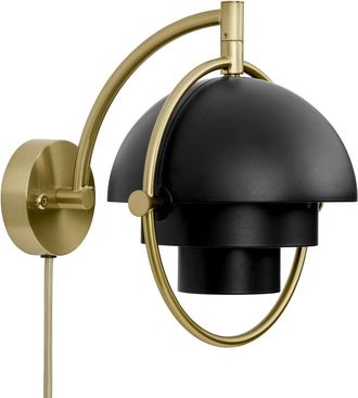 GUBI Multi-Lite Wandleuchte, black semi matt / messing