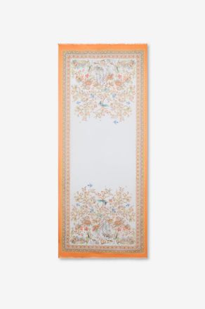 Etro Rechteckiger Schal aus Baumwolle und Seide bedruckt