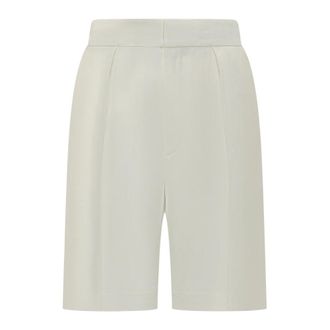 Victoria Beckham Tailored Shorts - Dames - Korte Broeken - Wit - S - Leer - Korte Broeken