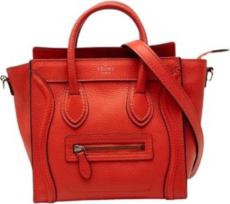 Celine Pre-owned Handbags, female, Orange, Size: ONE SIZE Pre-owned The Luggage Tote
