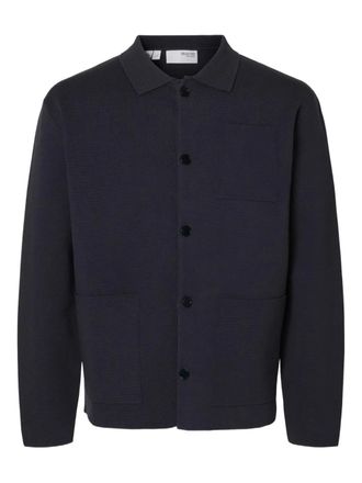 Selected Button-up vest - Blauw