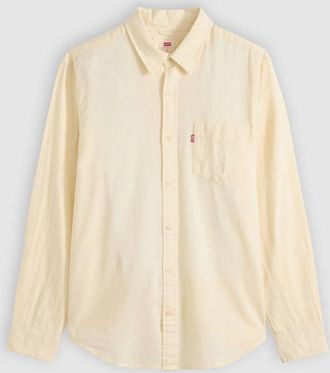 Levi's Camisa clásica de fit estándar con un bolsillo - Hombre - L - Amarillo / Rutabaga