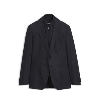 BOSS Slim-fit jacket with zip-up inner