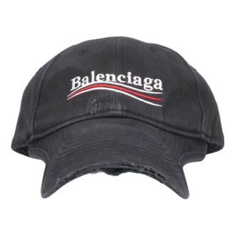 Balenciaga Political Campaign Destroyed Cap Black 766861410B21077