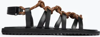 Freda Salvador Womens Fae Rope Sandals In Chocolate