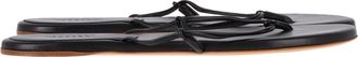Gabriela Hearst Flip Flop Sandals in Black Leather