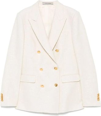 Tagliatore Jassen Ivoor - Dames - Blazers - Beige - L - Jassen