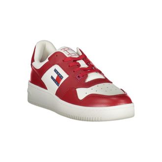 Tommy Hilfiger Leather Colorblock Sneaker - Red