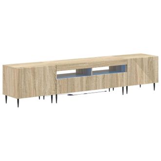 vidaXL Mobile Tv Led A 3 Pezzi Rovere Sonoma Legno Ingegnerizzato Vidaxl