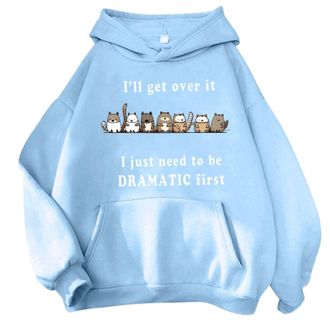 Generic Order Placed Me 2024 Tunic Sweatshirt for Women Oversized Hoodie For Teen Girls Cute Animal Letter Graphic Drawstring Hooded Sweatshirts Ill Sale Clea