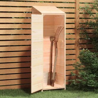 Berkfield Home Garden Shed 55x52x174.5 cm Solid Wood Fir in Light Sand