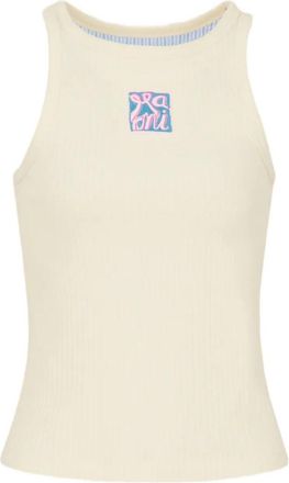Marni Logo Embroidered Ribbed Tank Top Clothing
