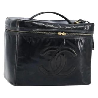 Chanel Pre-owned Patent Leather Pouch - Dames - Pre-owned - Zwart - Maat: ONE Size Leer