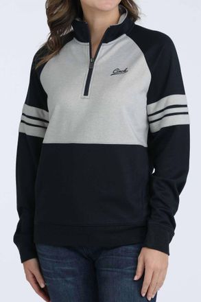 Cinch Womens Zip Long Sleeve Shirt In Navy