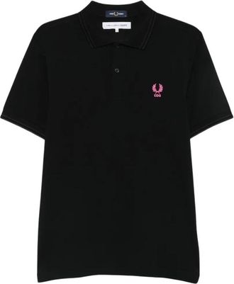 Comme Des Gar&ccedil;ons Tops, Heren, Zwart, L, Katoen, Polo Shirt Emblem