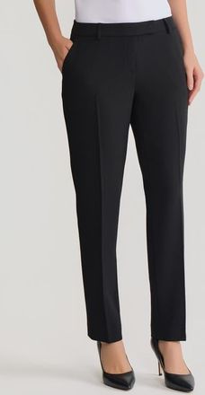Kasper Extended Tab Straight Leg Pants in Black at Nordstrom, Size 10