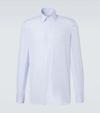Lardini Striped cotton poplin shirt