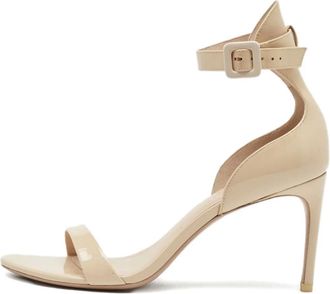 Sophia Webster leather ankle-strap sandals - women - Rubber/Patent Leather/Leather/Leather - 39 - Neutrals