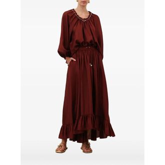 Zimmermann Aster Gathered Bead Blouse