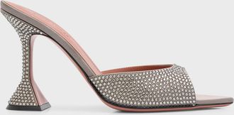 Amina Muaddi Caroline Crystal Slide Mule Sandals