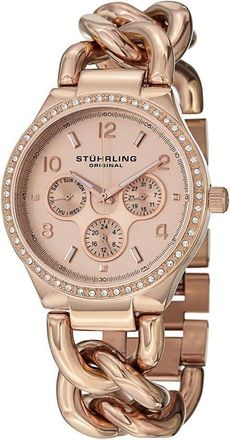 St&uuml;hrling Vogue Rose Gold-tone Dial Ladies Watch M15466