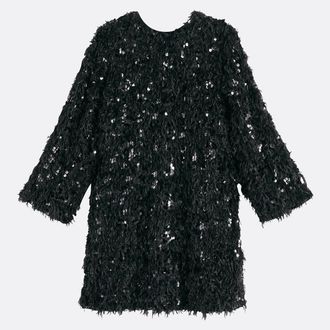 La Redoute Collections Korte, wijd uitlopende jurk met pailletten, 3/4 mouwen