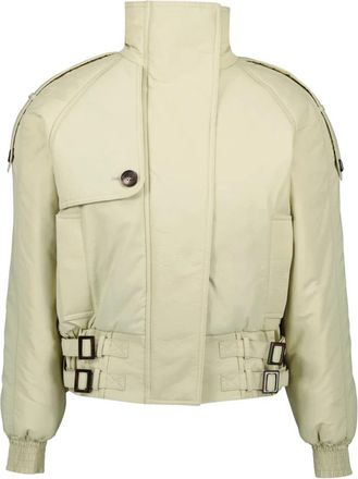 Marine Serre Regenerated Gabardine Twill Bomberjack - Dames - Bomber jackets - Beige - S - Katoen - Jassen
