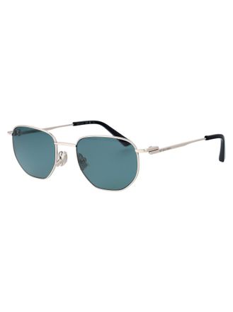 Bottega Veneta Unisex Sunglasses Silver-Silver-Green Metal Silver/silver/green