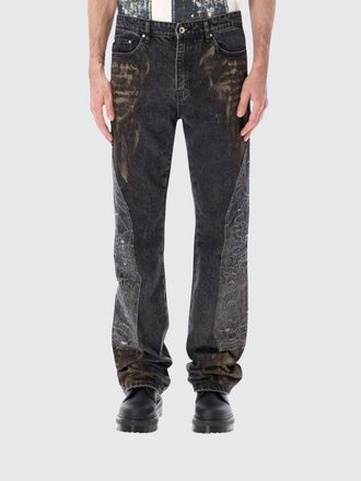 Who Decides War by Ev Bravado Jeans straight in denim con stampa grafica e vita media
