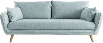 Miliboo Sofá nórdico 3 plazas azul hielo creep