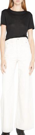 Isabel Marant Lemony Wide Leg Jeans In Ecru