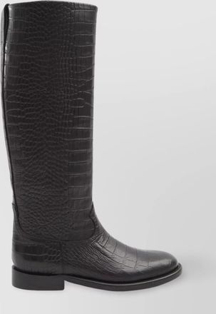 PARIS TEXAS montana croco knee-high leather boots