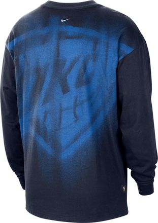 Nike Mens Oklahoma City Thunder Standard Issue Basketball Long-Sleeve Top in Blue | II5824-419