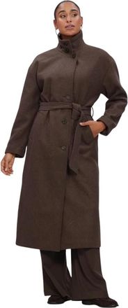 Moss Copenhagen Keola Secilia Woljas - Dames - Jas met riem - Bruin - L/Xl - Wol - Jassen
