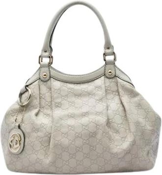 Gucci Pre-owned Sukey Tote Bag - Dames - Vintage Handtas - Beige - ONE Size - Leer - Vintage