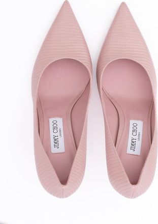 Jimmy Choo London Womens Pink Lizard Printed Leather Love 85 Pumps
