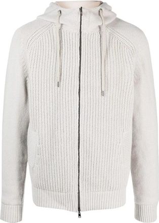 Herno Reversible Bomber Jacket - Heren - Vesten - Grijs - L - Wol - Truien & Vesten