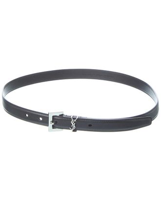 Saint Laurent Monogram Leather Belt