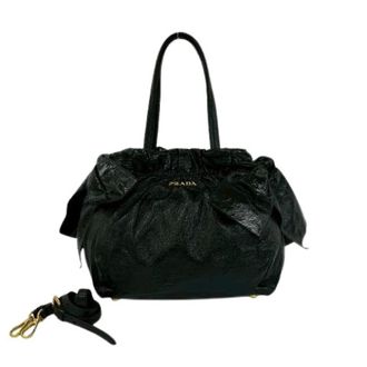 Prada Pre-owned Handbags, female, Black, Size: ONE SIZE Pre-owned Patent Leather 2way Bag