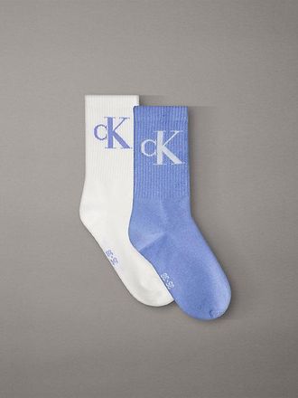 Calvin Klein Pack de 2 calcetines de deporte de algod&oacute;n el&aacute;stico suave