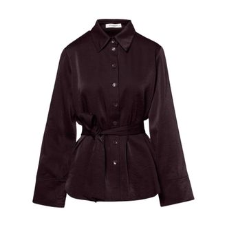 Beaumont Amsterdam Sannie Blouse - Dames - Blouses & Shirts - Paars - Maat: S Satijn