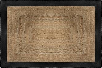 Atmosphera Atmosphera - Alfombra De Yute Borde Negro 120 X 170 Cm Cr&eacute;ateur DInt&eacute;rieur